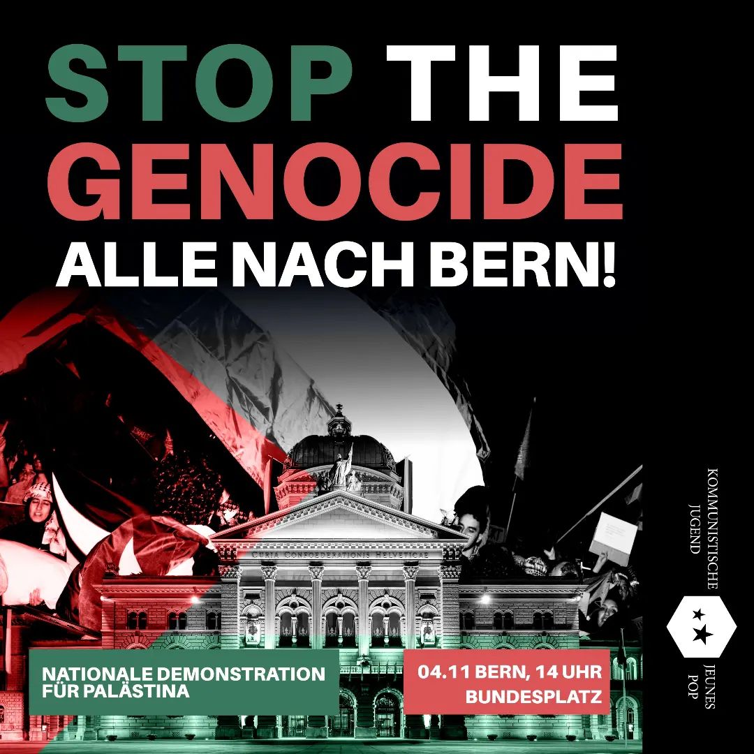 Stop the Genocide. Alle nach Bern!